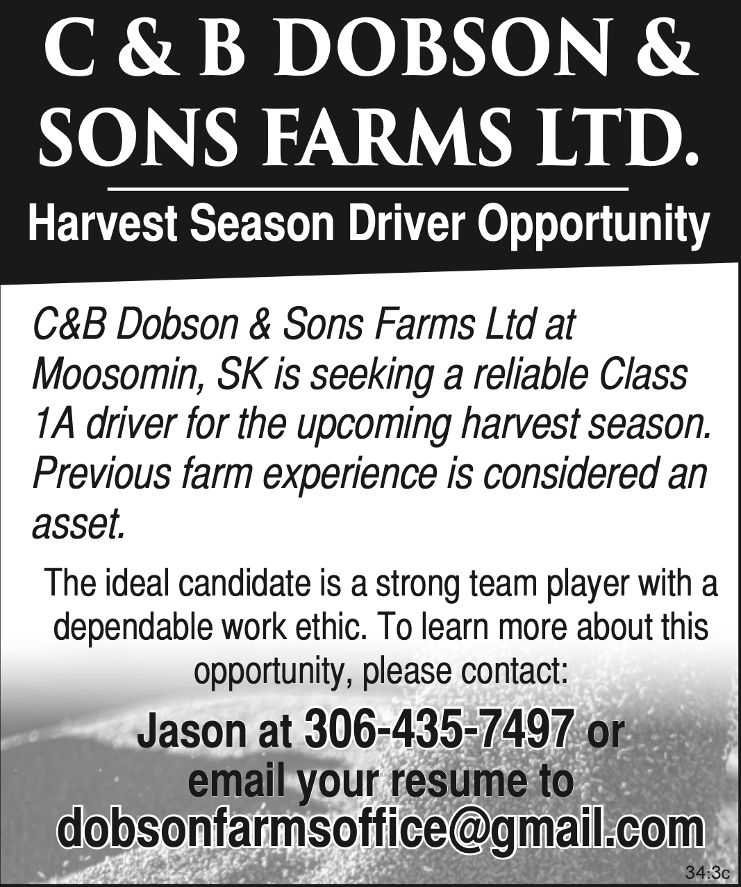 C&B Dobson - Harvest Driver 